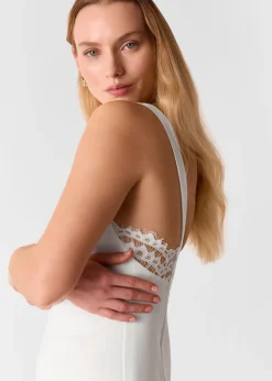 Ivory Lina Lace Insert Wedding Dress