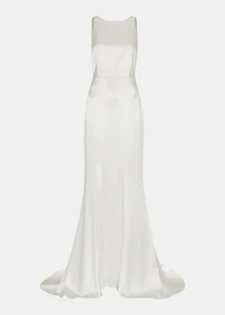 Ivory Lina Satin Wedding Dress