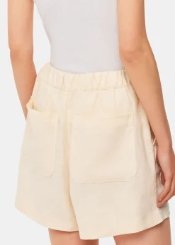 Ivory Linen Elasticated Short