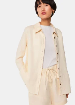 Ivory Linen Elasticated Short