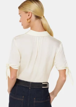 Ivory Lyla Bow Sleeve Shirt