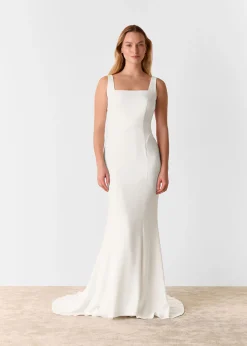 Ivory Mia Square Neck Wedding Dress