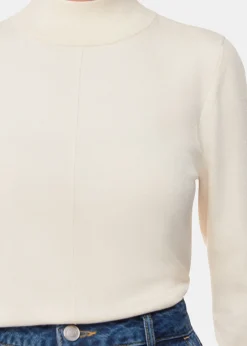 Ivory Mira Funnel Neck Knit