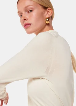 Ivory Mira Funnel Neck Knit