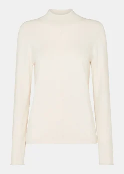 Ivory Mira Funnel Neck Knit