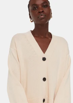 Ivory Nina Button Front Cardigan
