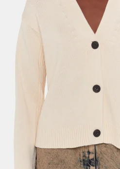 Ivory Nina Button Front Cardigan
