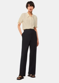 Ivory Oval Spot Tie Sleeve Shirt