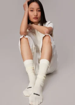 Ivory Rains Knee High Logo Socks