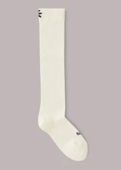 Ivory Rains Knee High Logo Socks