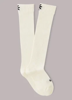 Ivory Rains Knee High Logo Socks
