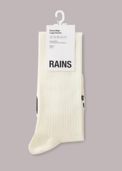 Ivory Rains Knee High Logo Socks
