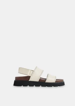 Ivory Ruben Whipstitch Velcro Sandal