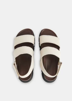 Ivory Ruben Whipstitch Velcro Sandal