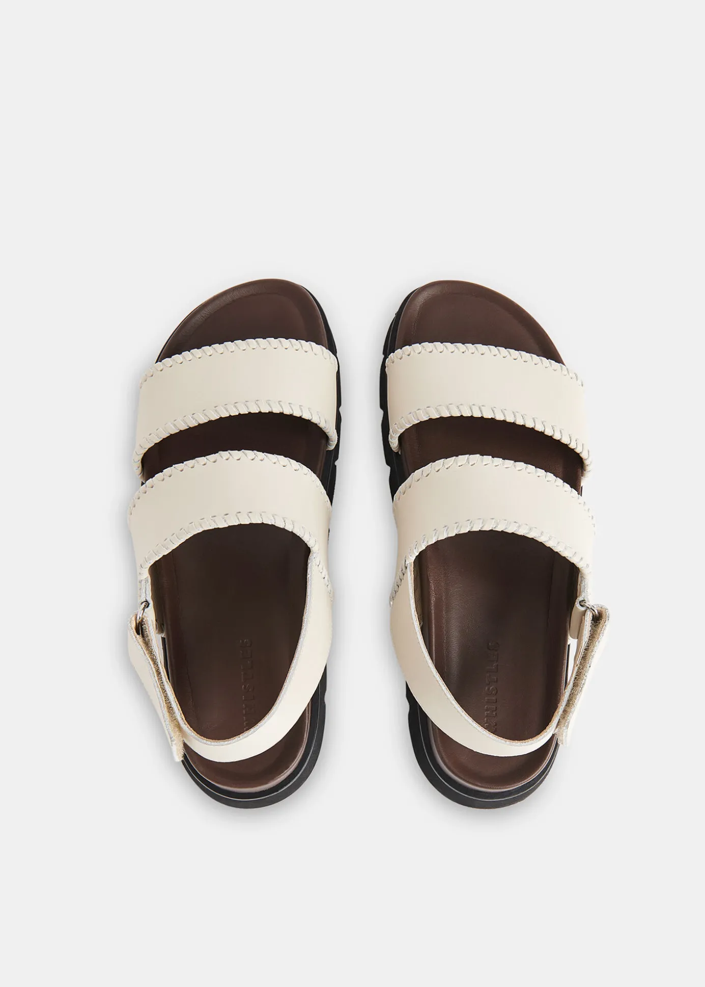 Ivory Ruben Whipstitch Velcro Sandal