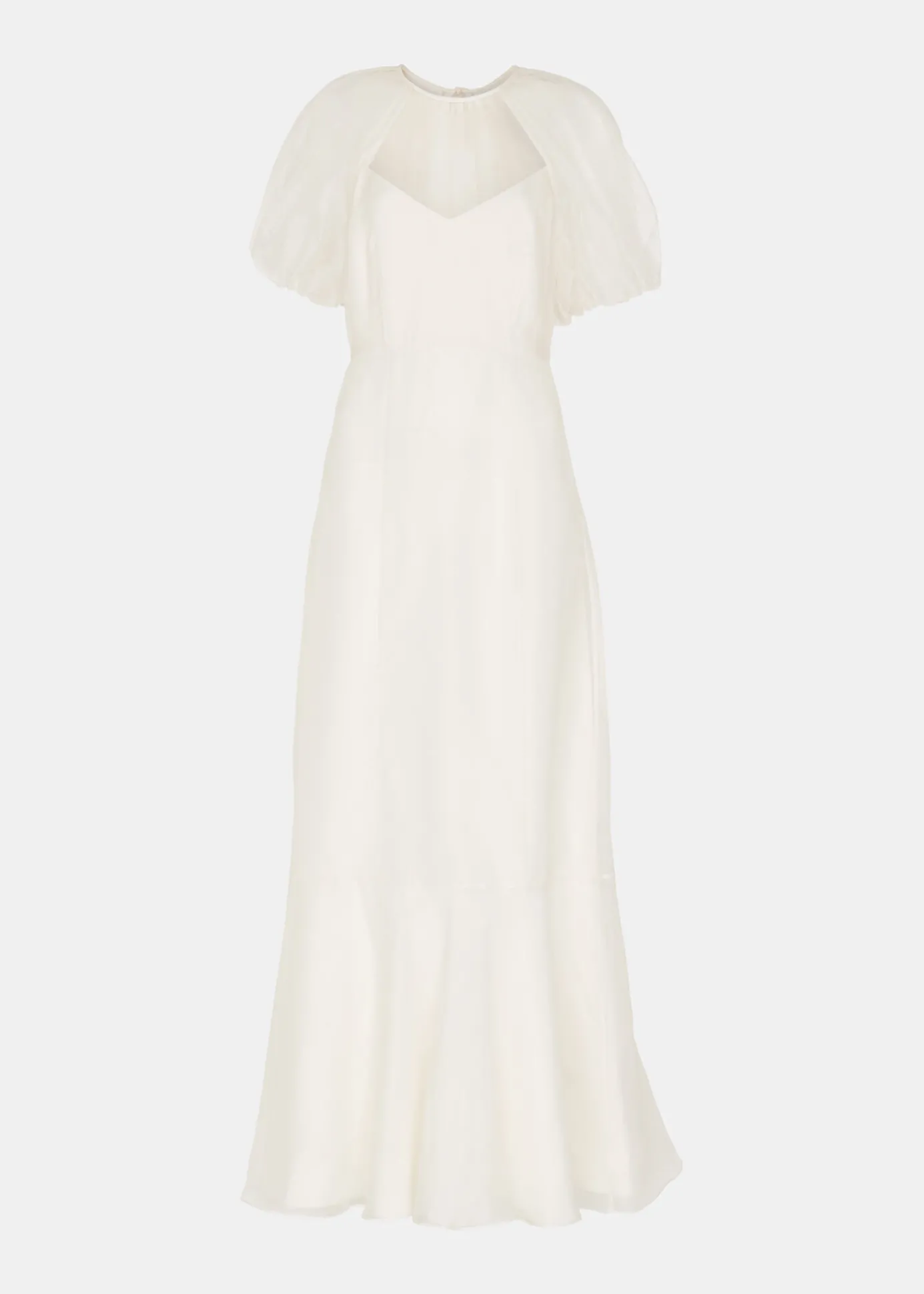 Ivory Sabrina Silk Wedding Dress