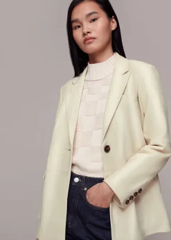Ivory Stina Leather Blazer