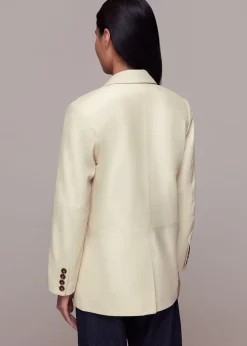 Ivory Stina Leather Blazer