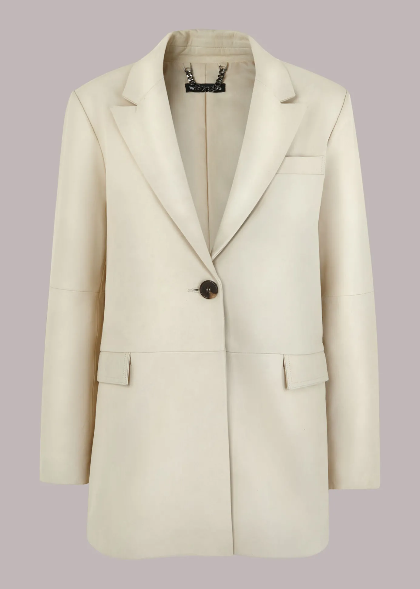 Ivory Stina Leather Blazer