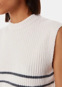 Ivory Stripe Textured Tank