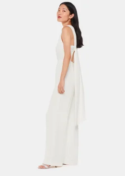 Ivory Tie Back Bridal Jumpsuit