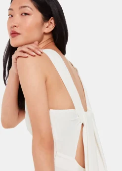 Ivory Tie Back Bridal Jumpsuit