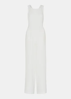 Ivory Tie Back Bridal Jumpsuit