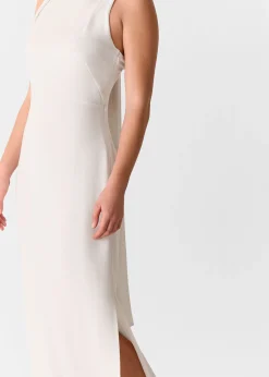 Ivory Tie Back Maxi Dress