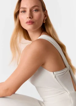 Ivory Tie Back Maxi Dress