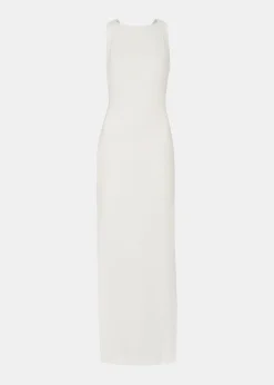 Ivory Tie Back Maxi Dress