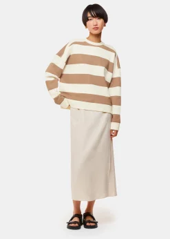 Ivory Wide Stripe Sweat