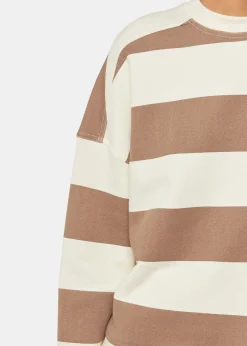 Ivory Wide Stripe Sweat