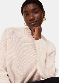 Ivory Wool Mix Side Detail Knit