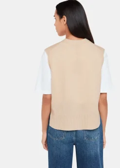 Ivory Wool Sleeveless Sweater Vest