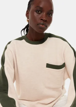 Khaki Colourblock Sweat