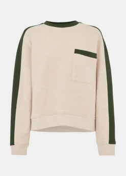 Khaki Colourblock Sweat