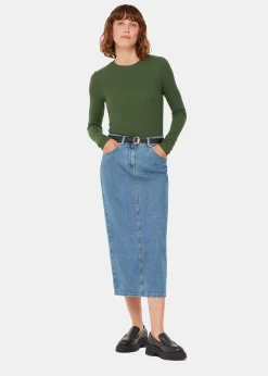 Khaki Essential Ribbed Crew