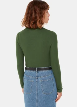 Khaki Essential Ribbed Crew