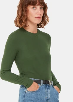 Khaki Essential Ribbed Crew