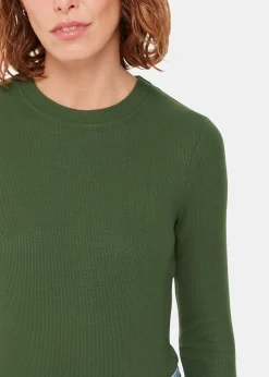 Khaki Essential Ribbed Crew