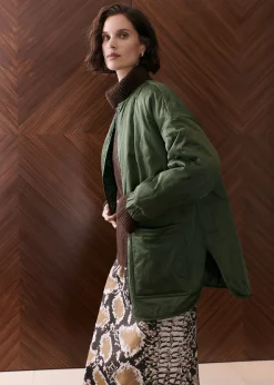 Khaki Esther Quilted Coat