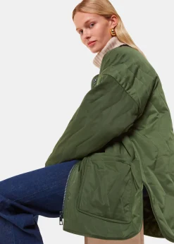 Khaki Esther Quilted Coat