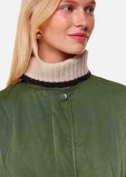 Khaki Esther Quilted Coat