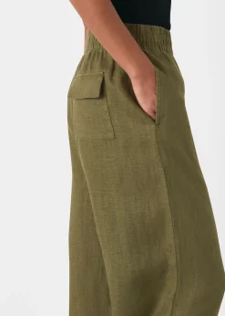 Khaki Linen Pocket Trouser