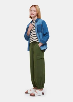 Khaki Little Grace Cargo Trouser
