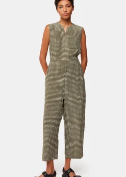 Khaki Oval Spot Josie Jumpsuit