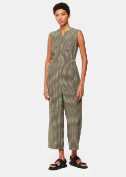 Khaki Oval Spot Josie Jumpsuit