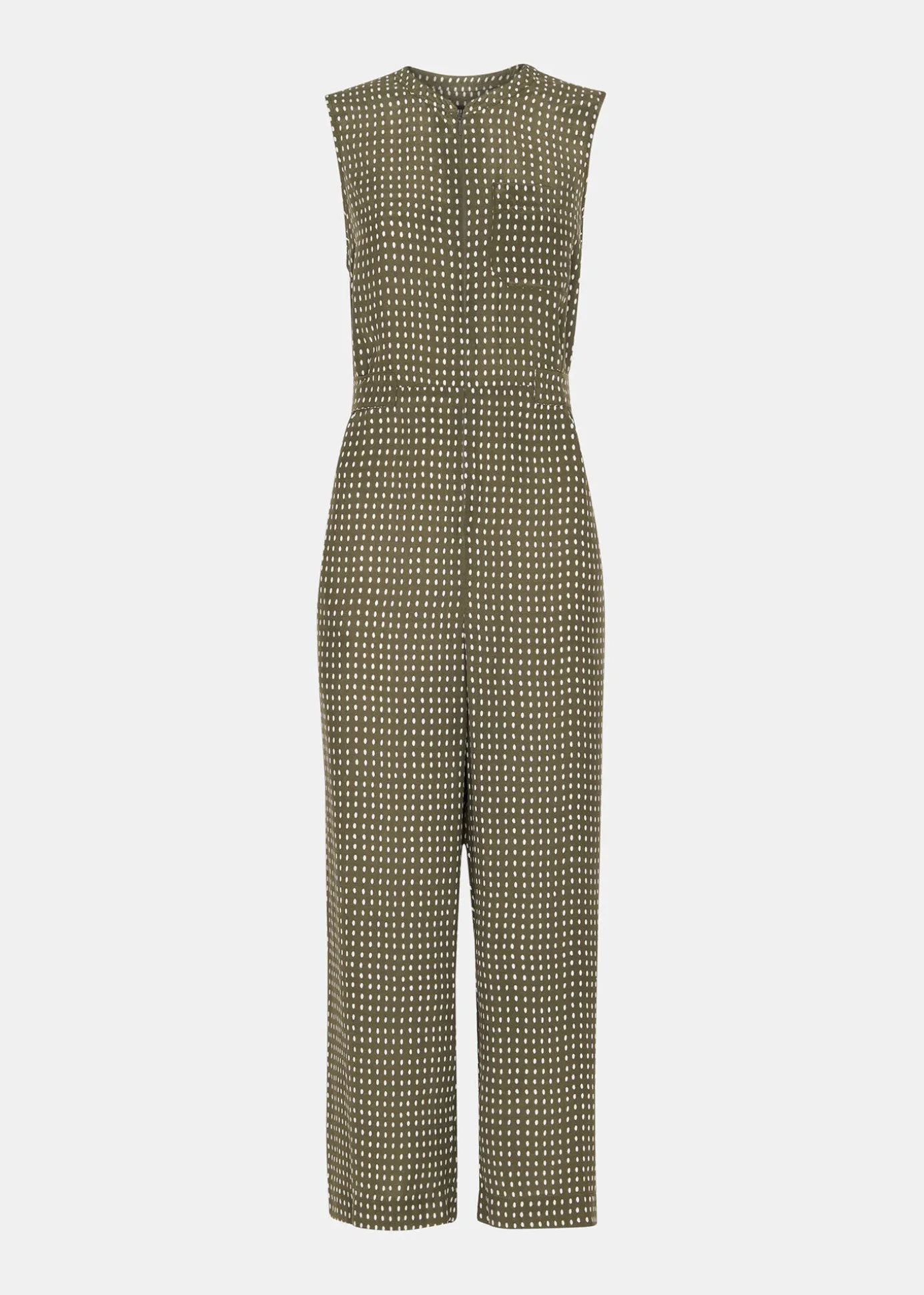 Khaki Oval Spot Josie Jumpsuit