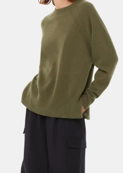 Khaki Ultimate Cashmere Crew Neck