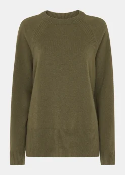 Khaki Ultimate Cashmere Crew Neck